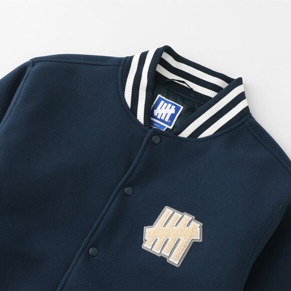 Undefeated Navy Blue Baseball Jacket - Picture 6 of 6